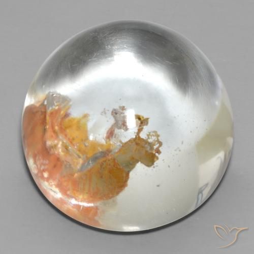 75.10ct طبيعي متعدد الألوان كوارتز مع مرقشيتا, دائري, شفاف