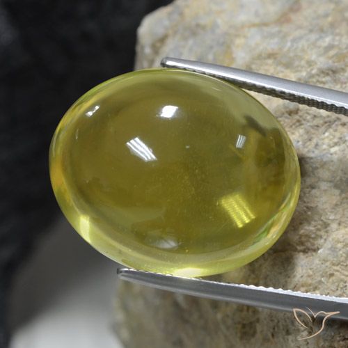 37.04ct طبيعي أخضر ترابى دافئ كوارتز, بيضوي, شفاف