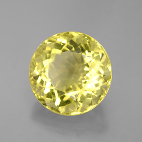 كوارتز طبيعي بلون ليموني، وزن ‎6.46‎ قيراط، شكل دائري، مقاس ‎11.91‎ مم