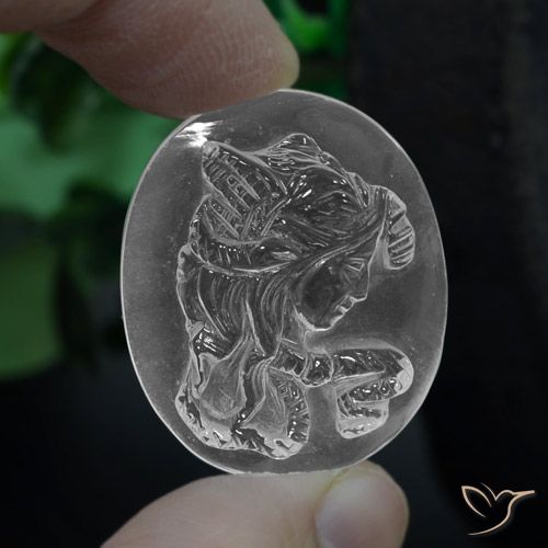 34.86ct طبيعي أبيض شفاف كوارتز, بيضوي, شفاف