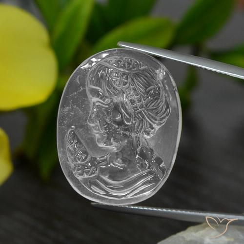 35.42ct طبيعي أبيض شفاف كوارتز, فانسى, شفاف