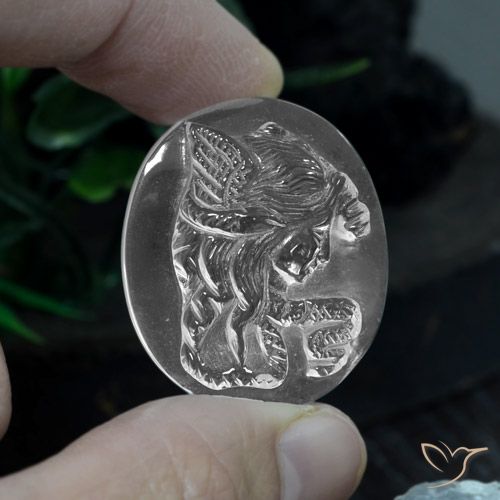 37.48ct طبيعي أبيض شفاف كوارتز, بيضوي, شفاف