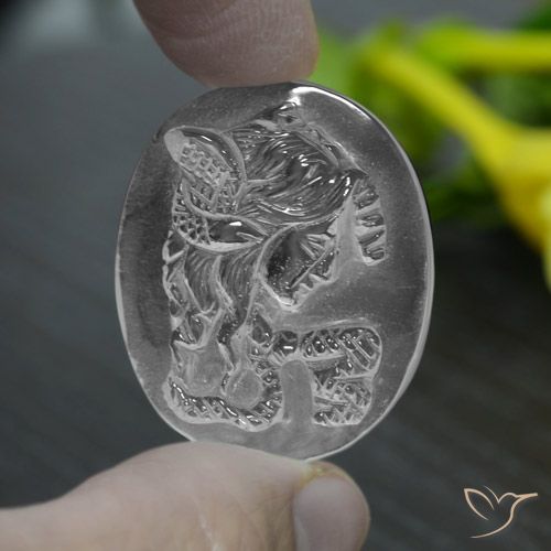 42.08ct طبيعي أبيض شفاف كوارتز, بيضوي, شفاف