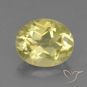 3.49ct طبيعي أصفر باهت جدا كوارتز, بيضوي, VVS-VS