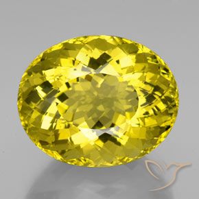 94.11ct طبيعي أصفر داكن-متوسط كوارتز, بيضوي, VVS