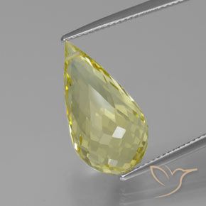 13.13ct طبيعي أصفر فاتح كوارتز, بريوليت, VVS
