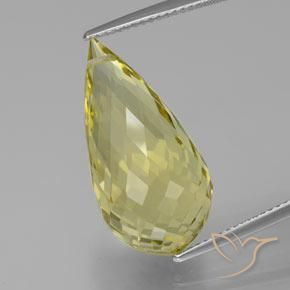 17.36ct طبيعي أصفر فاتح كوارتز, بريوليت, VVS-VS
