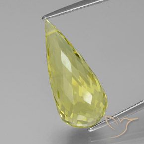 17.36ct طبيعي أصفر فاتح كوارتز, بريوليت, قليلا جدا