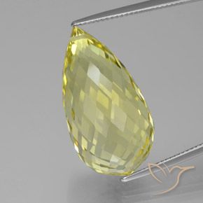 34.21ct طبيعي أصفر أناناسى فاتح كوارتز, بريوليت, VVS