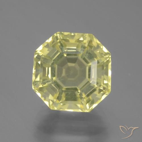 4.42ct طبيعي أصفر متوسط كوارتز, قص الزمرد, VVS-VS