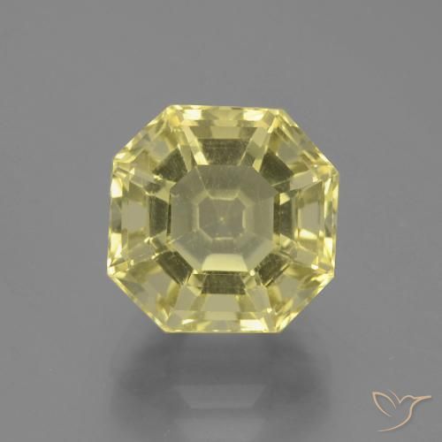 3.94ct طبيعي أصفر باهت كوارتز, قص الزمرد, VVS-VS
