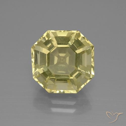 5.37ct طبيعي أصفر لاجونا فاتح كوارتز, قص الزمرد, VVS