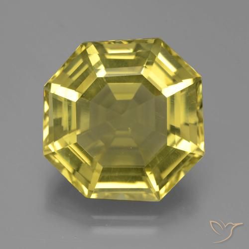 16.14ct طبيعي أصفر متوسط كوارتز, قص الزمرد, VVS-VS