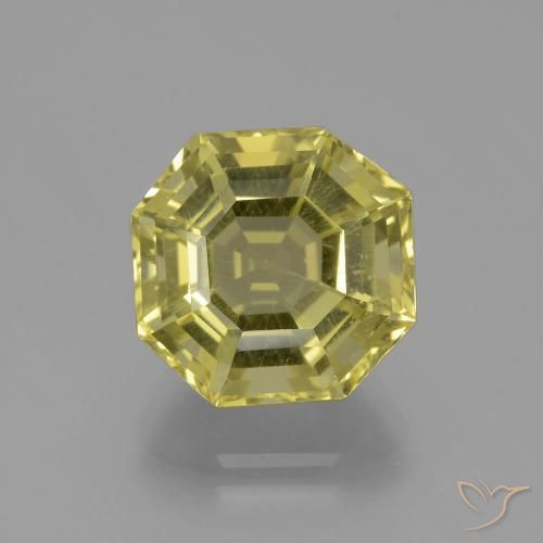 6.58ct طبيعي أصفر باهت كوارتز, قص الزمرد, VVS