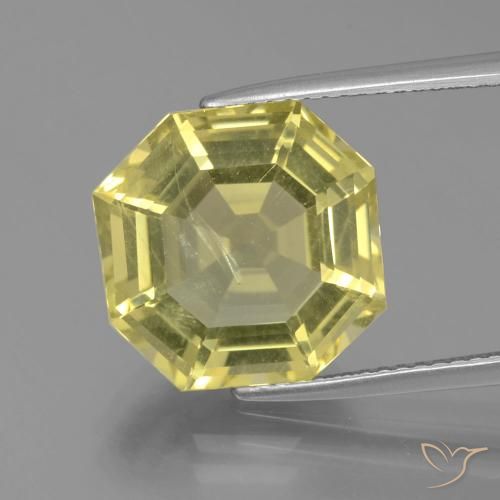 7.95ct طبيعي أصفر متوسط كوارتز, قص الزمرد, VS-SI