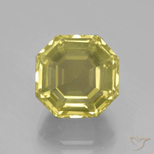 8.86ct طبيعي أصفر باهت كوارتز, قص الزمرد, VVS