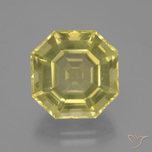 12.01ct طبيعي أصفر أناناسى فاتح كوارتز, قص الزمرد, VVS