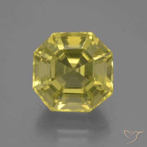 11.44ct طبيعي أصفر فاتح كوارتز, قص الزمرد, VVS-VS