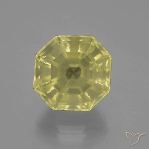 10.06ct طبيعي أصفر باهت كوارتز, قص الزمرد, قليلا جدا