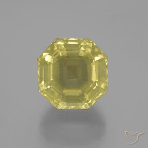 9.99ct طبيعي أصفر متوسط كوارتز, قص الزمرد, قليلا جدا