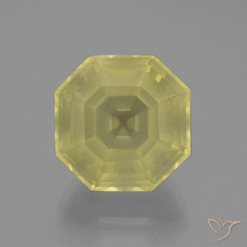 11.10ct طبيعي أصفر لاجونا كوارتز, قص الزمرد, قليلا جدا