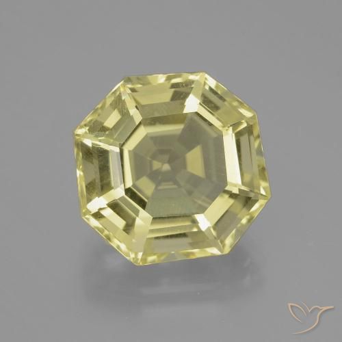 10.06ct طبيعي أصفر باهت كوارتز, قص الزمرد, VVS-VS