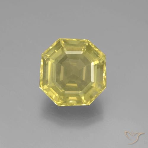 5.65ct طبيعي أصفر فاتح كوارتز, قص الزمرد, VVS-VS