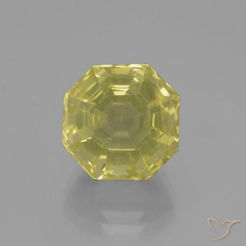 9.14ct طبيعي أصفر باهت كوارتز, قص الزمرد, قليلا جدا