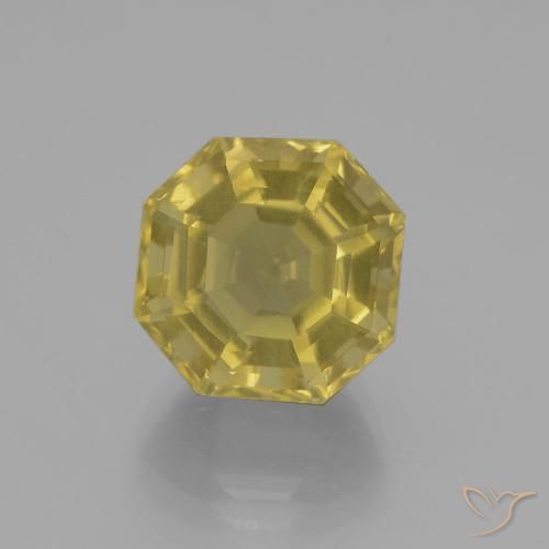 9.41ct طبيعي أصفر ديجون كوارتز, قص الزمرد, قليلا جدا
