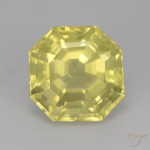 7.16ct طبيعي أصفر باهت كوارتز, قص الزمرد, VVS
