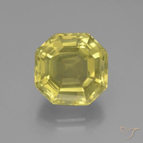 6.52ct طبيعي أصفر باهت كوارتز, قص الزمرد, VVS-VS