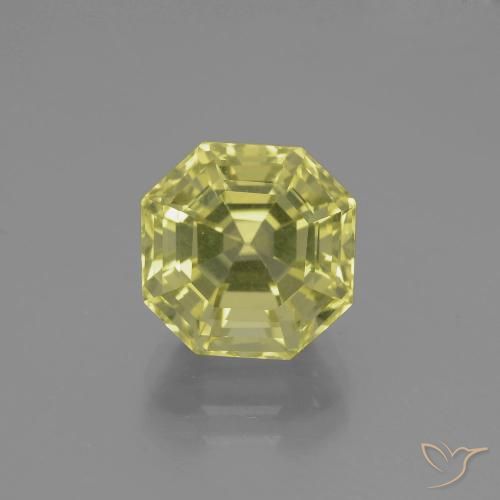 4.55ct طبيعي أصفر فاتح كوارتز, قص الزمرد, VVS