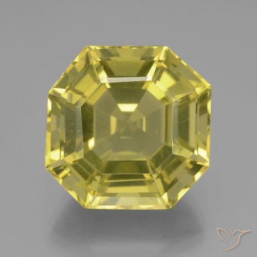 21.73ct طبيعي أصفر فاتح-متوسط كوارتز, قص الزمرد, VVS