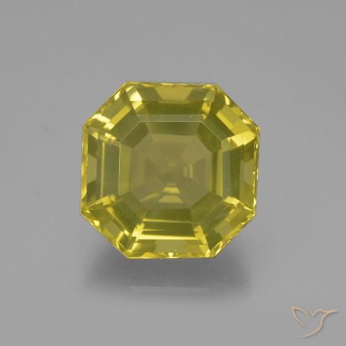 11.35ct طبيعي أصفر متوسط كوارتز, قص الزمرد, VVS