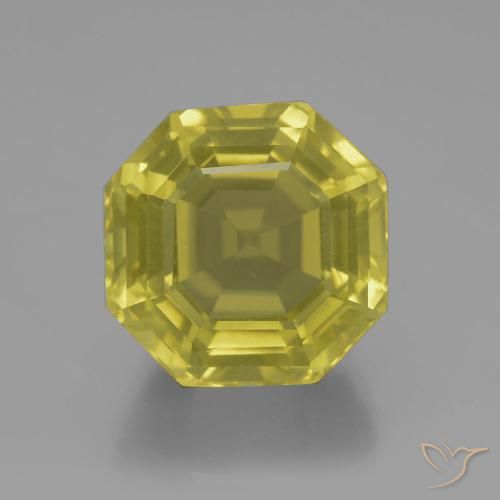 19.09ct طبيعي أصفر متوسط كوارتز, قص الزمرد, VVS-VS