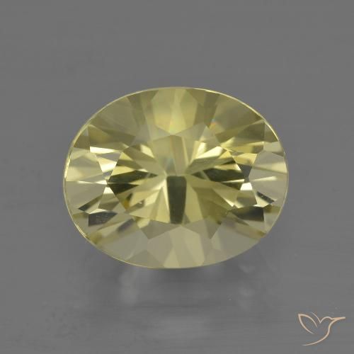 4.27ct طبيعي أصفر باهت كوارتز, بيضوي, VVS