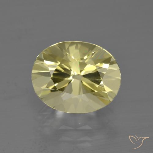 3.08ct طبيعي أصفر فاتح-متوسط كوارتز, بيضوي, VVS