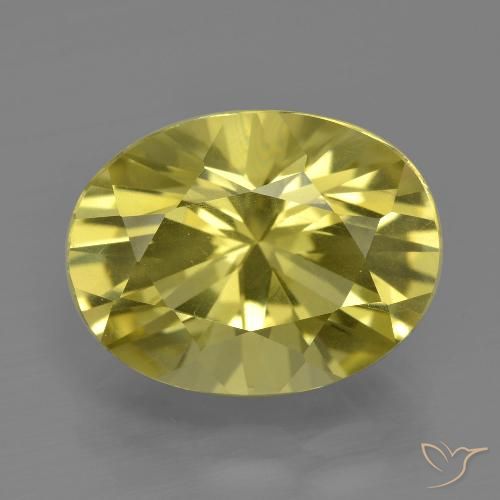 6.43ct طبيعي أصفر فاتح كوارتز, بيضوي, VVS-VS