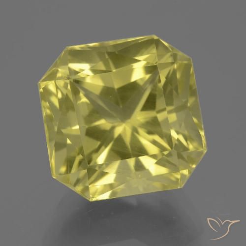 10.50ct طبيعي أصفر متوسط كوارتز, قص الزمرد, قليلا جدا