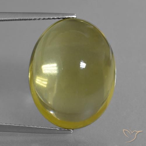 35.71ct طبيعي أصفر-ذهبى فاتح كوارتز, بيضوي, شفاف