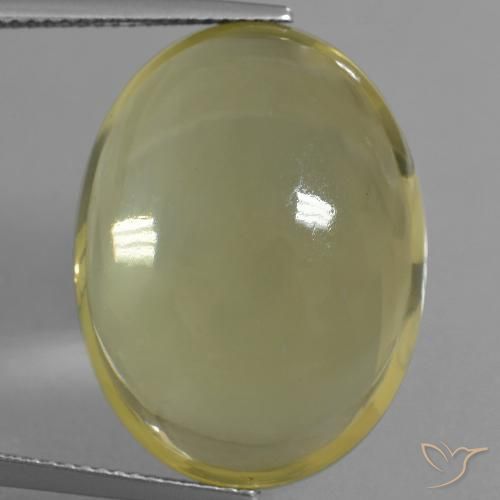 32.66ct طبيعي أصفر فاتح كوارتز, بيضوي, شفاف