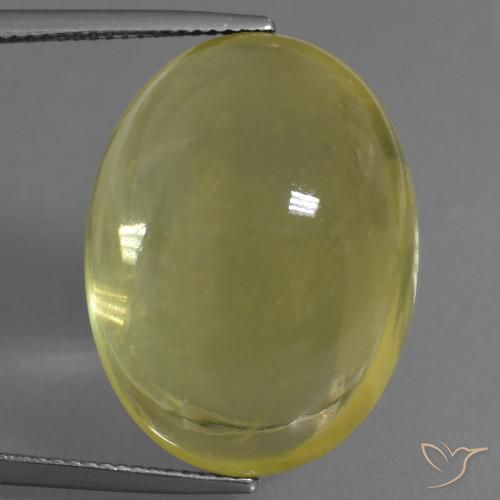 36.38ct طبيعي أصفر فاتح كوارتز, بيضوي, شفاف