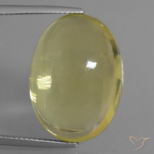 27.59ct طبيعي أصفر أناناسى فاتح كوارتز, بيضوي, شفاف