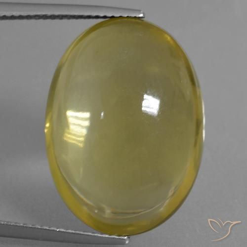 29.10ct طبيعي أصفر بنى كوارتز, بيضوي, شفاف