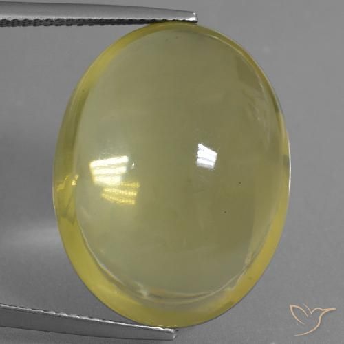 32.26ct طبيعي أصفر فاتح كوارتز, بيضوي, شفاف