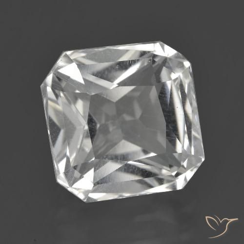 8.44ct طبيعي أبيض شفاف كوارتز, قص الزمرد, VVS-VS