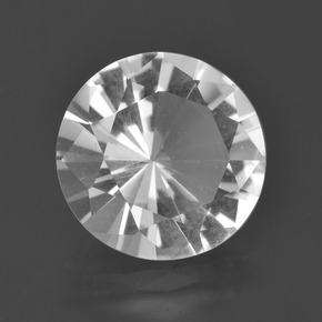 كوارتز طبيعي بلون أبيض، وزن ‎5.03‎ قيراط، شكل دائري، مقاس ‎12.16‎ مم