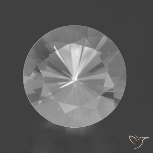 7.37ct طبيعي أبيض كوارتز, دائري, VVS