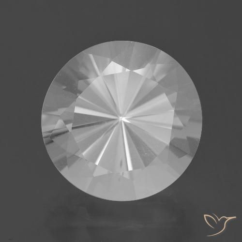 6.89ct طبيعي أبيض كوارتز, دائري, VVS