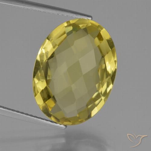 15.41ct طبيعي أصفر فاتح كوارتز, بيضوي, قليلا جدا